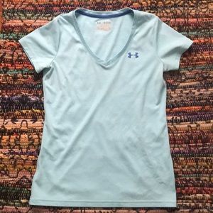xs light blue UA tee